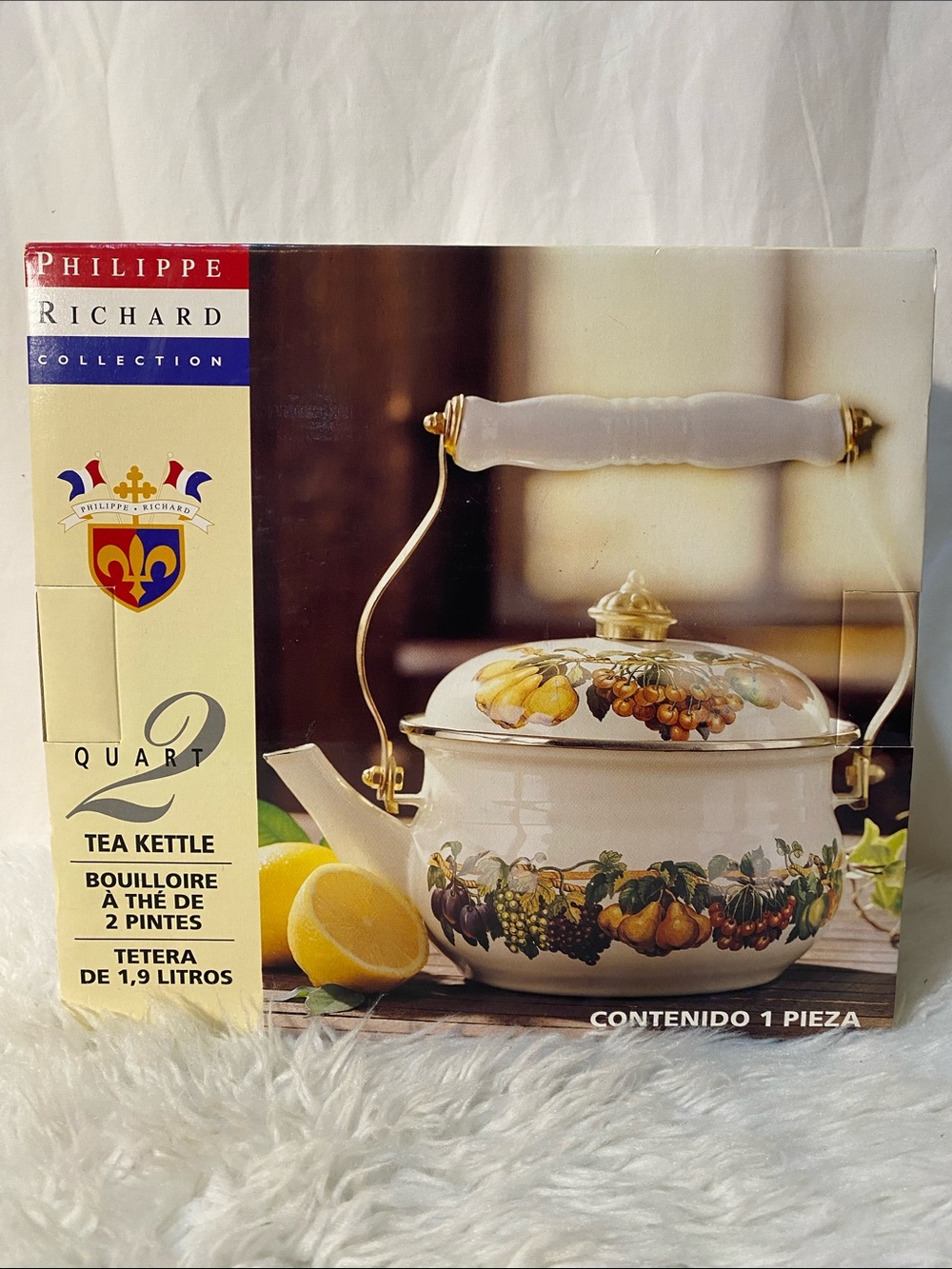 Philippe Richard Kensington Garden Floral 2-Quart Tea Kettle New